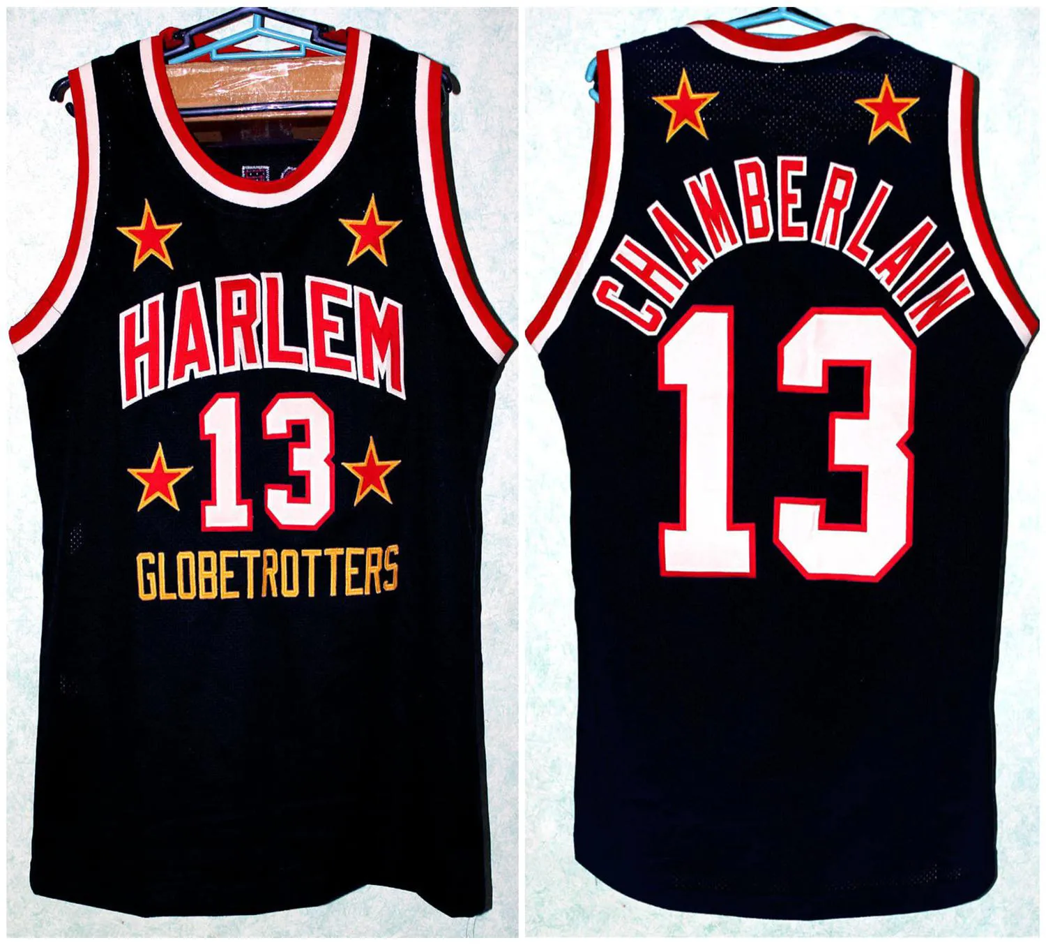 Wilt Chamberlain #13 retro Harlem Globetrotters Retro koszulka do koszykówki męskie szyte niestandardowe koszulki z dowolnym numerem