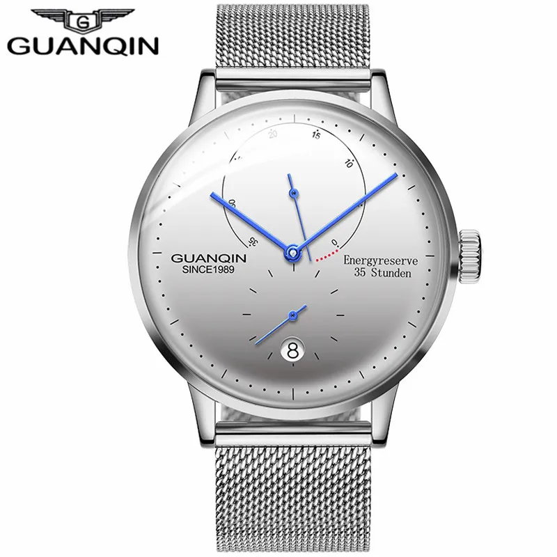 GUANQIN Luxury Automatic Date Mens Watch Genuine Leather Waterproof Casual Fashion Rebirth Wristwatch From Djzhucl 115.24 DHgate.Com