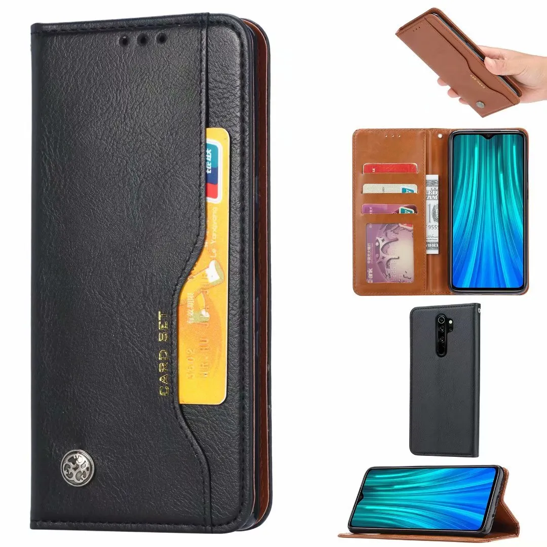 PU Läder Flip Stand Wallet Väska för Xiaomi RedMi Note 8 Pro Not 7 CC9E MI9 MI 8 SE K20 POCOPHONE F1