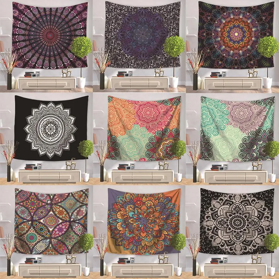 40designs mandala tapestry vägg hängande väggmålning yoga mattor strand handduk picknick filt soffa cover party backdrop bröllop hem dekoration rra1863