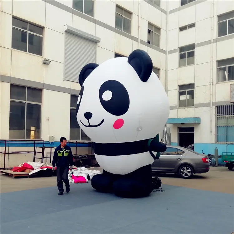 Подгонянный гигантский раздувной талисман панды, раздувное изготовление модели Рождества для рекламировать