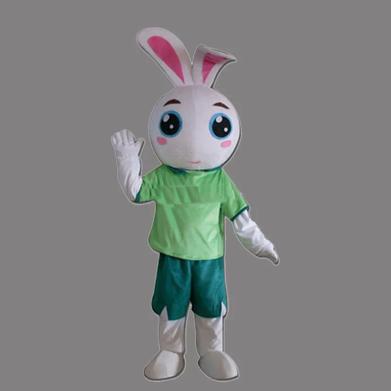 2019 Wysokiej Jakości Słodkie Zielone Odzież Rabbit Maskotki Kostium Fancy Party Dress Halloween Karnawał Kostiumy Rozmiar dorosłych