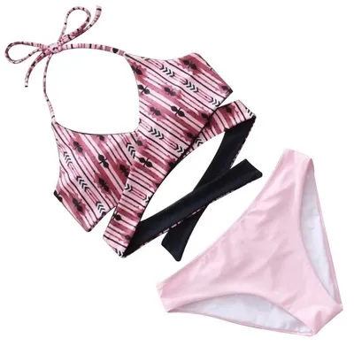 Mode-Nieuwe Merk Bikini Bandage Bikinis Set Push Up Swimwear Dames Badpak Sexy Floral Badpak Dames Biquin