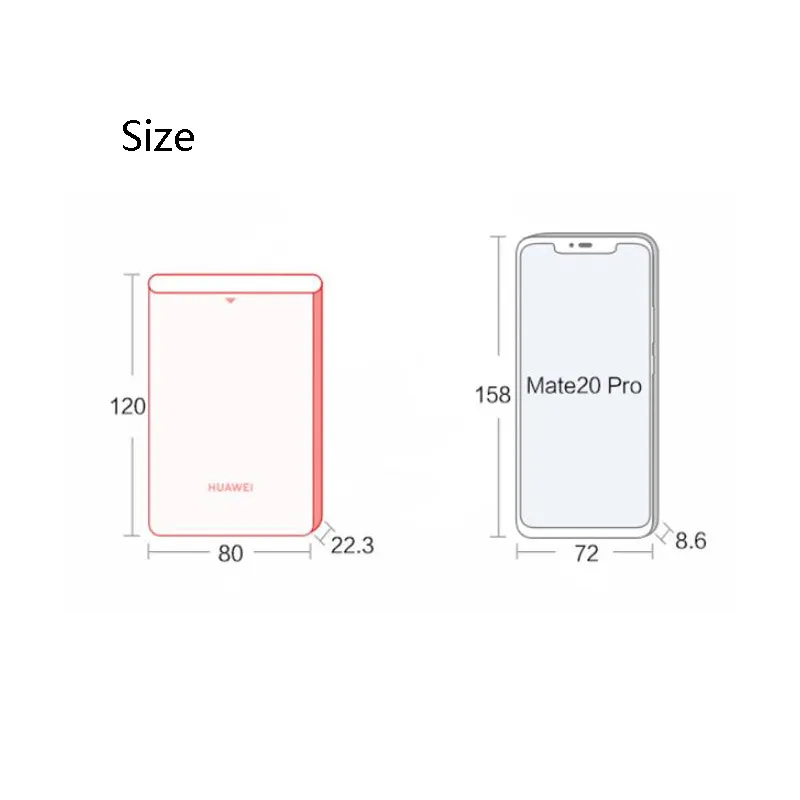 Huawei Zink CV80 Pocket Portable Ar Po Printer Blutooth 4 1 300DPI Mini Wireless Phone POS PRINTER 1PC2441