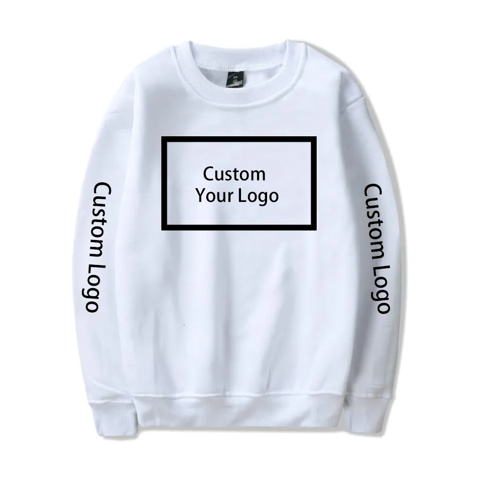 WAMNI Custom Sweatshirt Logo Print hoodie met capuchon Aangepast Sweatshirt Katoen Streetwear Warme Crewneck Kleding V191019