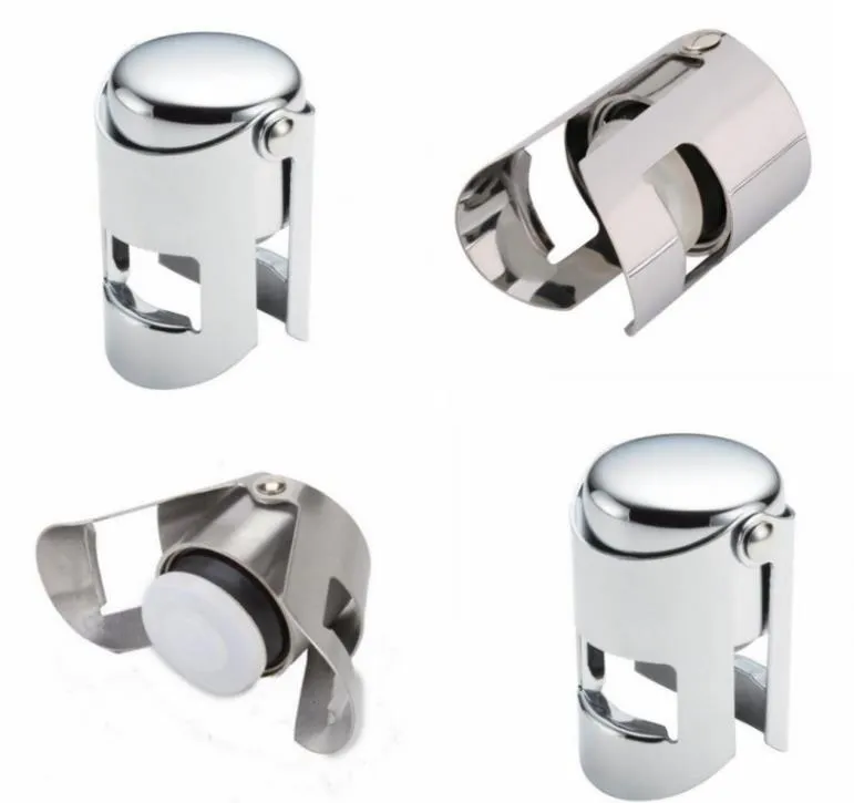 Tappi Bottiglie Vetro Set Di 3 Tappi Per Vino In Acciaio Inox Con Guarnizione In Silicone, Riutilizzabili E A Tenuta Stagna, Per Mantenere Il Vino Fresco Accessori Vino Per Casa E Feste