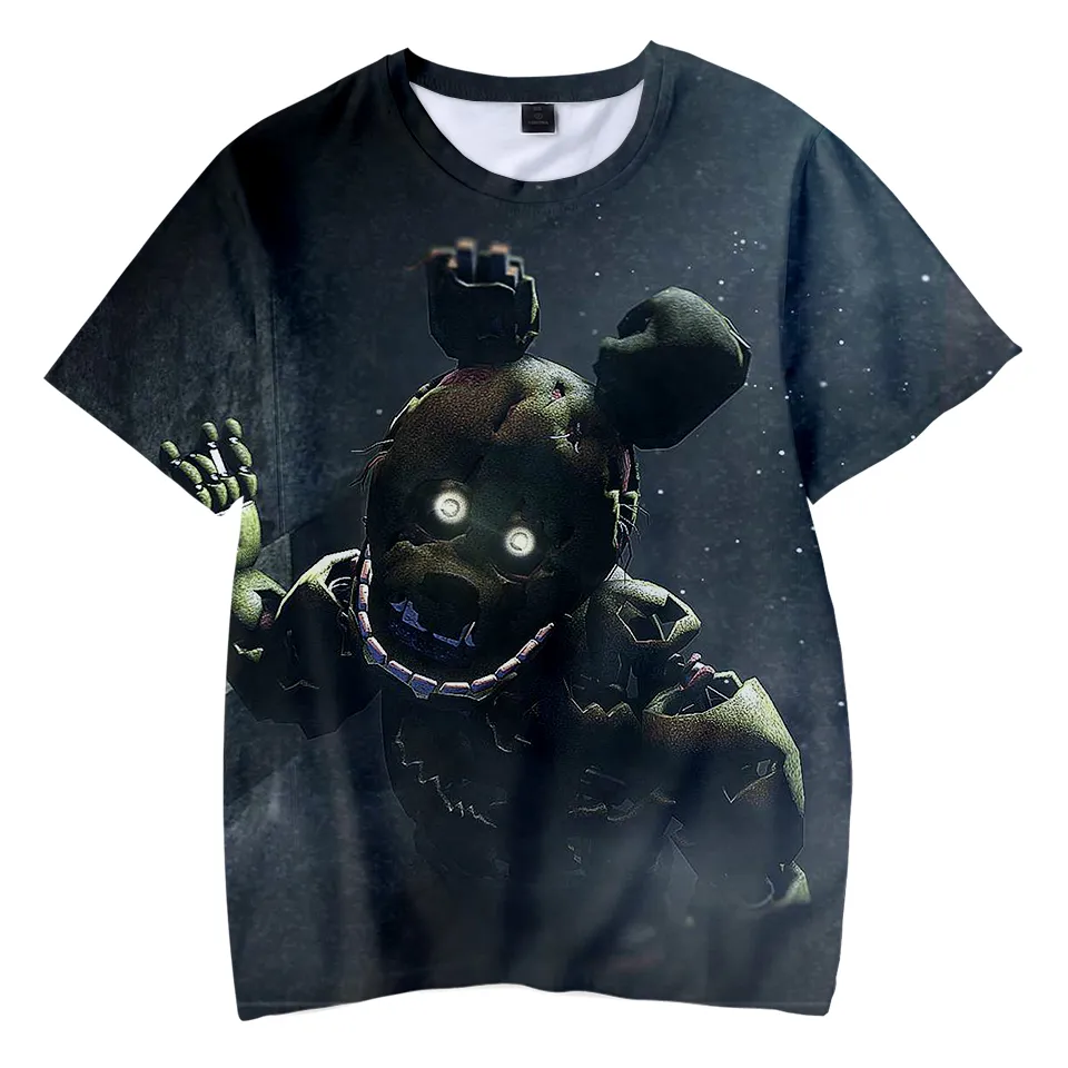 Camiseta infantil 3d Cinco noites na Freddys T-shirts Boys/Girls Roupas fofas Kid's Kpop FNAF Tee MX200509