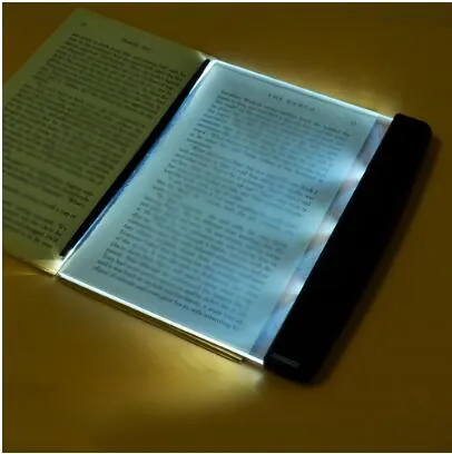 Hot Creative LED Book Light Reading Night Light Flat Plate Pannello portatile da viaggio per auto Lampada da scrivania a LED per la camera da letto per bambini al coperto