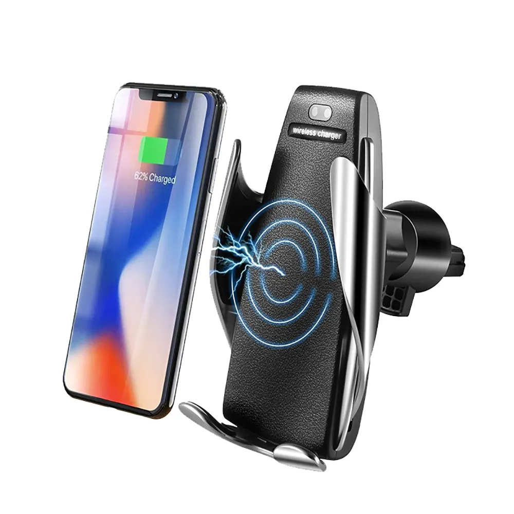 Automatic Clamping Car Wireless Charger 10W Quick Charge for smartphones Huawei P30 Pro Qi Infrared Sensor Phone Holder