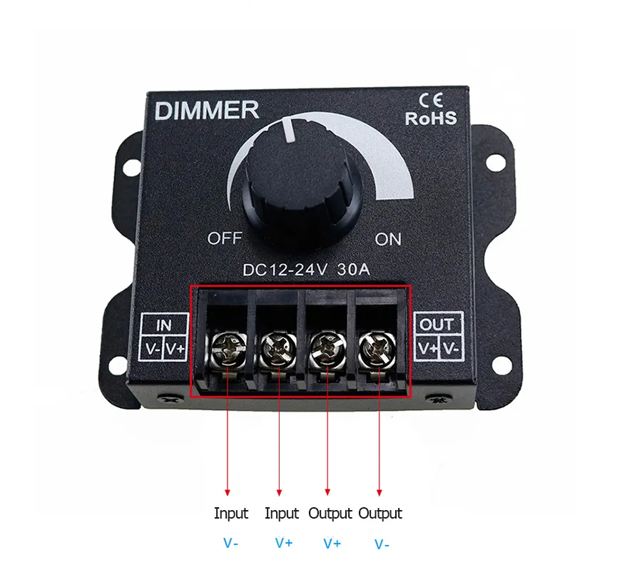 360W Single Color LED Dimmer 12v Controller For 3528 5050 5630 3014 Strip Lights 12V 30A Warm Cool White From Cxwonled 3.64 DHgate.Com