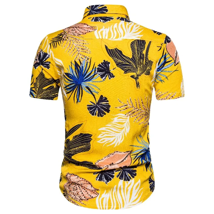 Camisas Hawaianas Camisas Estampadas 2020 2024 Summer Amarillo