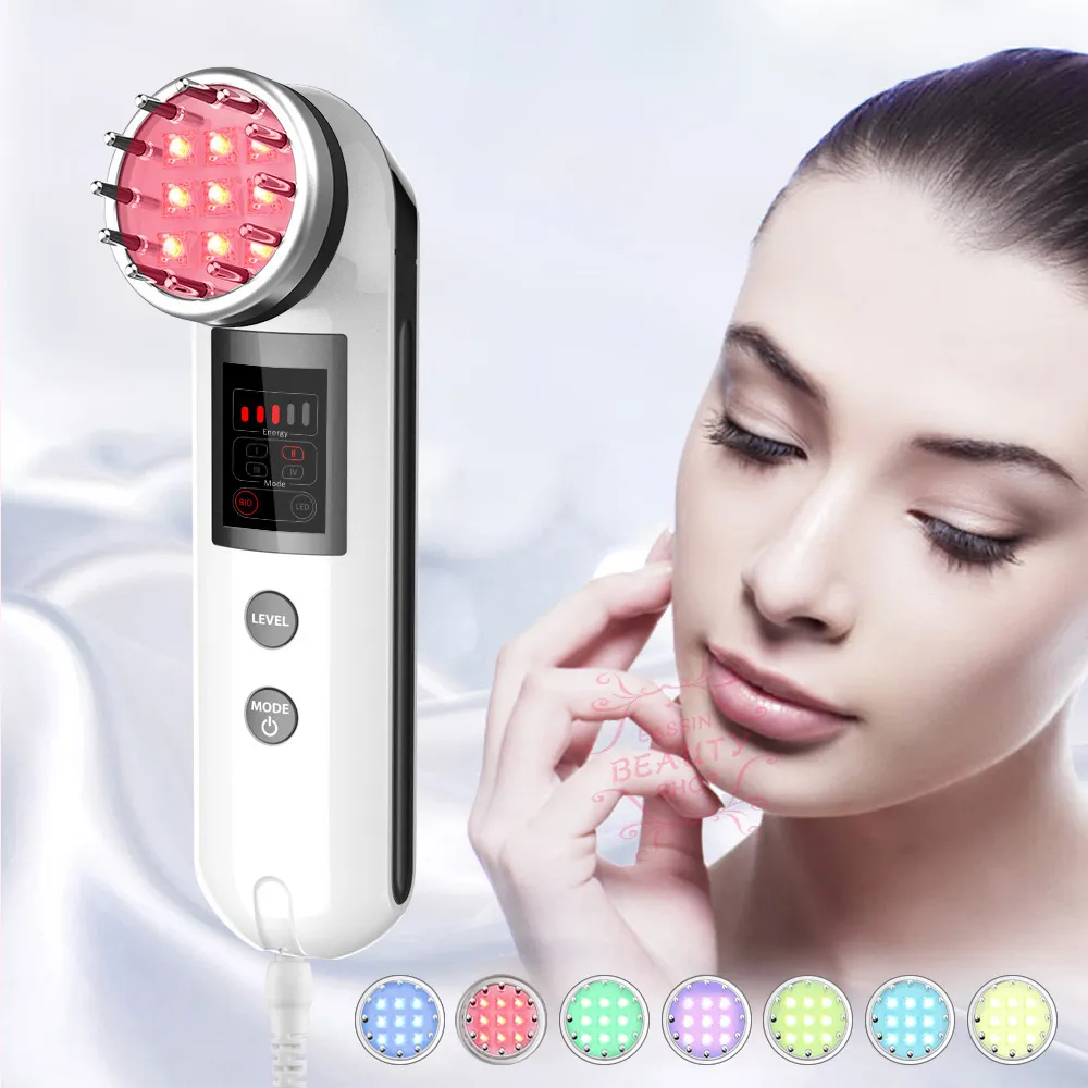 5 IN1 Vibration RF Face Lifting Device LED Light Photon MicroCurrent Body Behandling Facial Care At Home