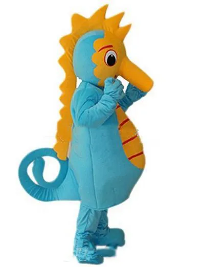 2018 Sconto vendita in fabbrica Ippocampo Sea Horse Mascot Costume Fancy Party Dress Costumi di carnevale di Halloween Taglia per adulti