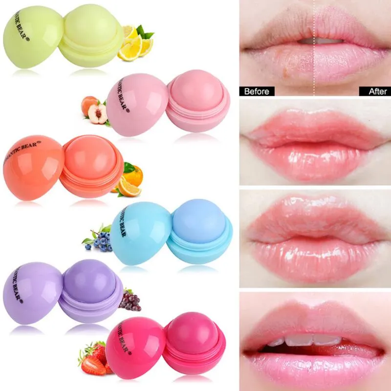 Women Makeup Moisturizer Lip Blam Long Lasting Nutritious Winter Protect Lips Blam Cosmetics Ball Shaped Lip Blam