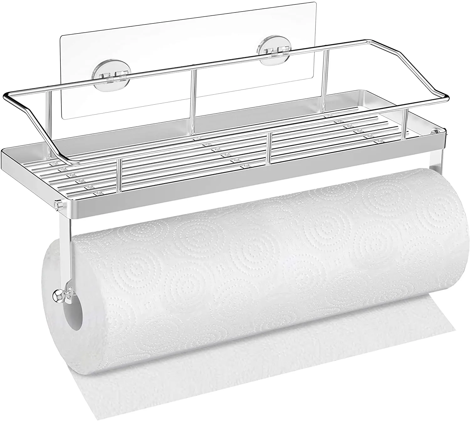 Paper Towel Holder With Shelf, Shower Caddy & Paper Towel Combination