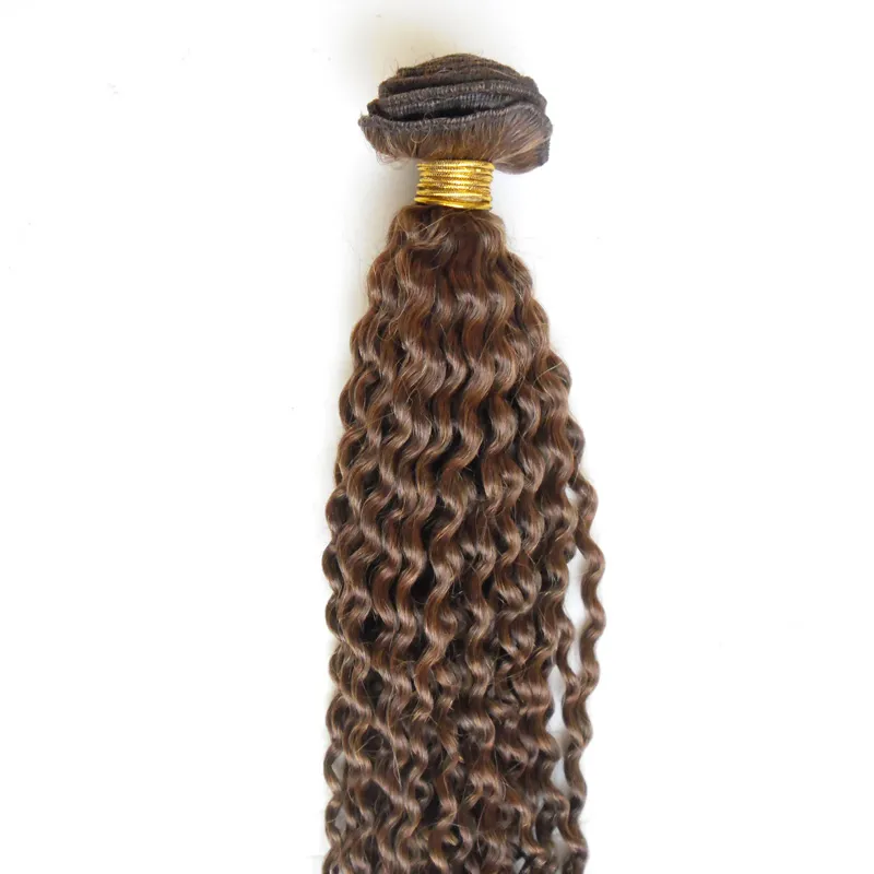 Curly Hair Buntlar Brasilianska Hårväv Buntar 100% Human 1 Bundlar Kinky Curly Virgin Hair Weaves
