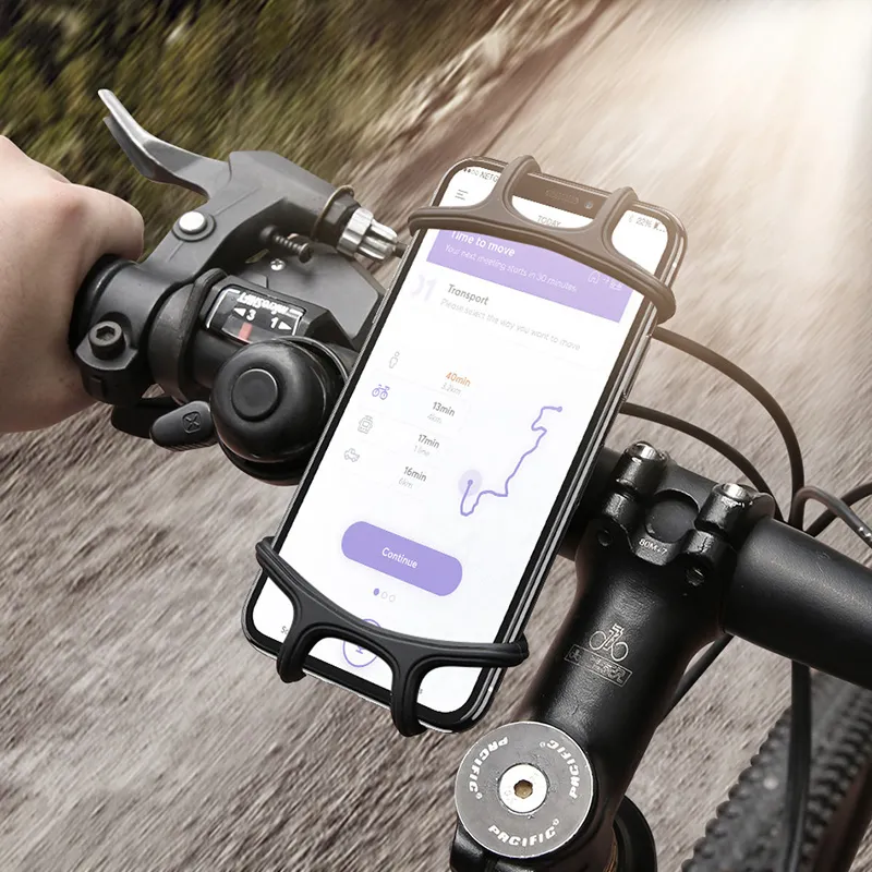 Bicycle Phone Holder For iPhone Samsung Universal Mobile Cell Phone Holder Bike Handlebar Clip Stand GPS Mount Bracket