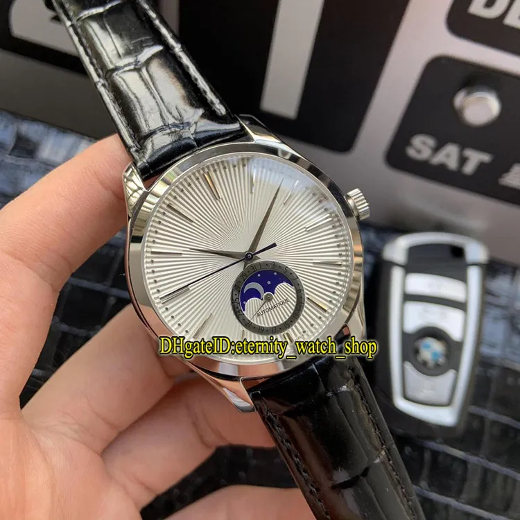 Version Ultradünne Mondphase Emaille Master Series Q13635E1 Blaues Zifferblatt 2824-2 Automatik Herrenuhr Stahlgehäuse Leder Luxus W307f