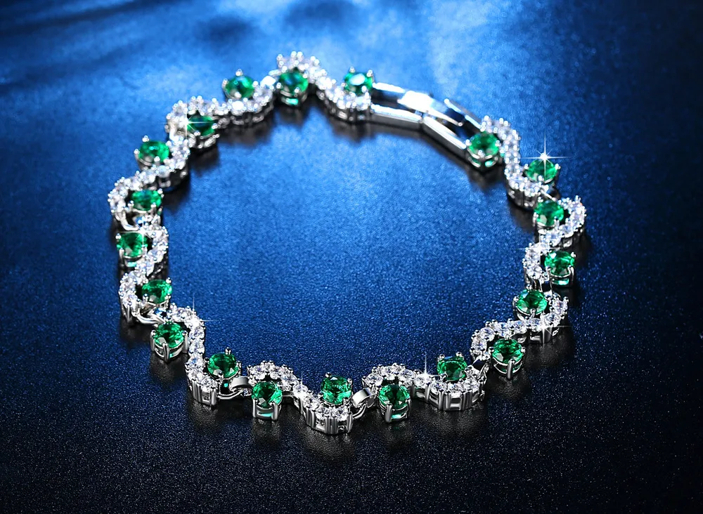 Pulseira de zircão quente de mulheres atacado feminino nova moda pulseira de cristal feminina pulseira de feminina em jóias femininas