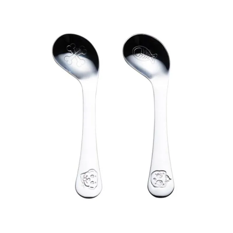 Baby Stainless Steel Spoon Infant Feeding Spoon Solid Curved Spoon Tableware Training Learning Eating Food Spoons ZC2346 From 1 39 DHgate