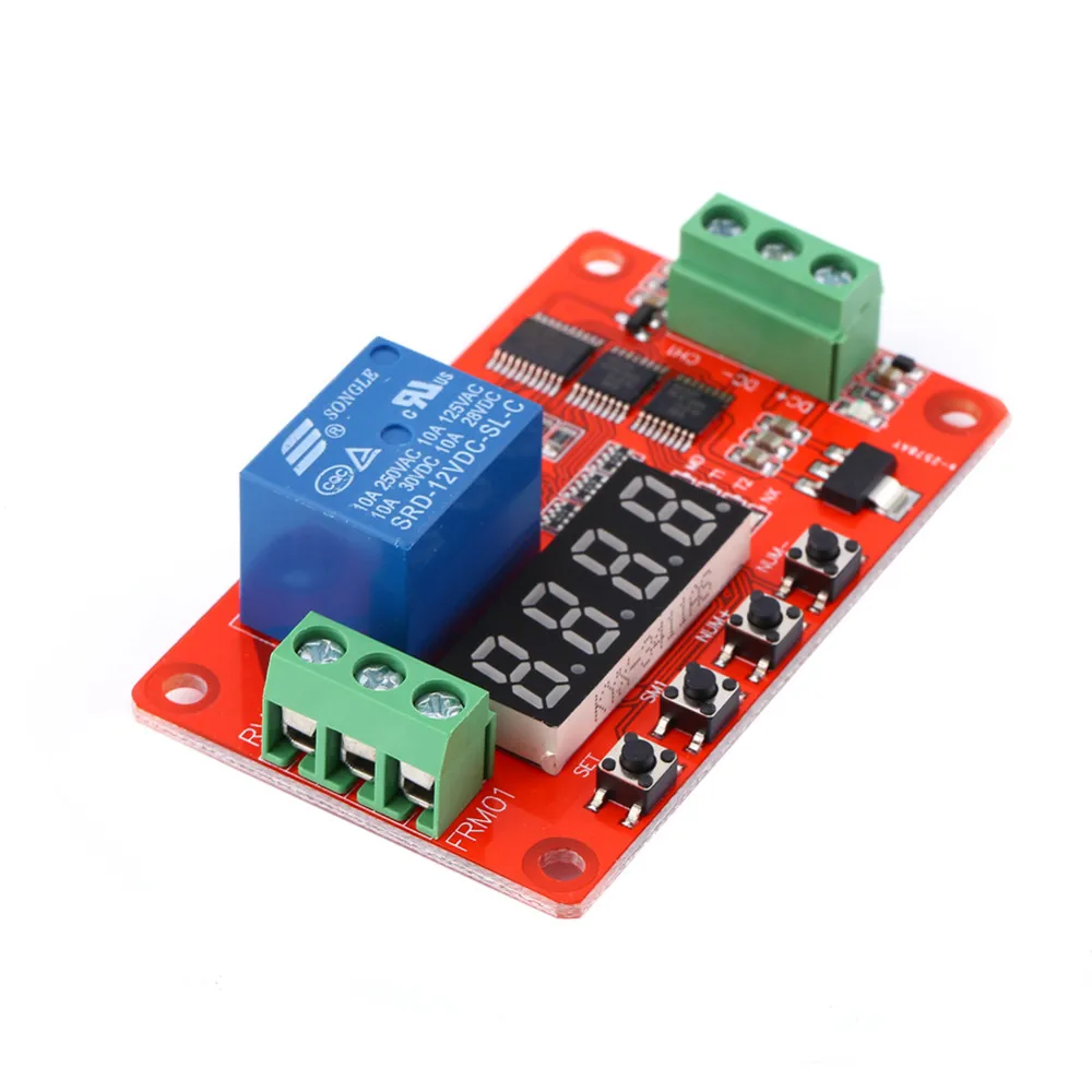 Freeshipping 12V DC Multifunktion Självlås Relä PLC Timer Switch Justerbar modul Time Delay Relay Module