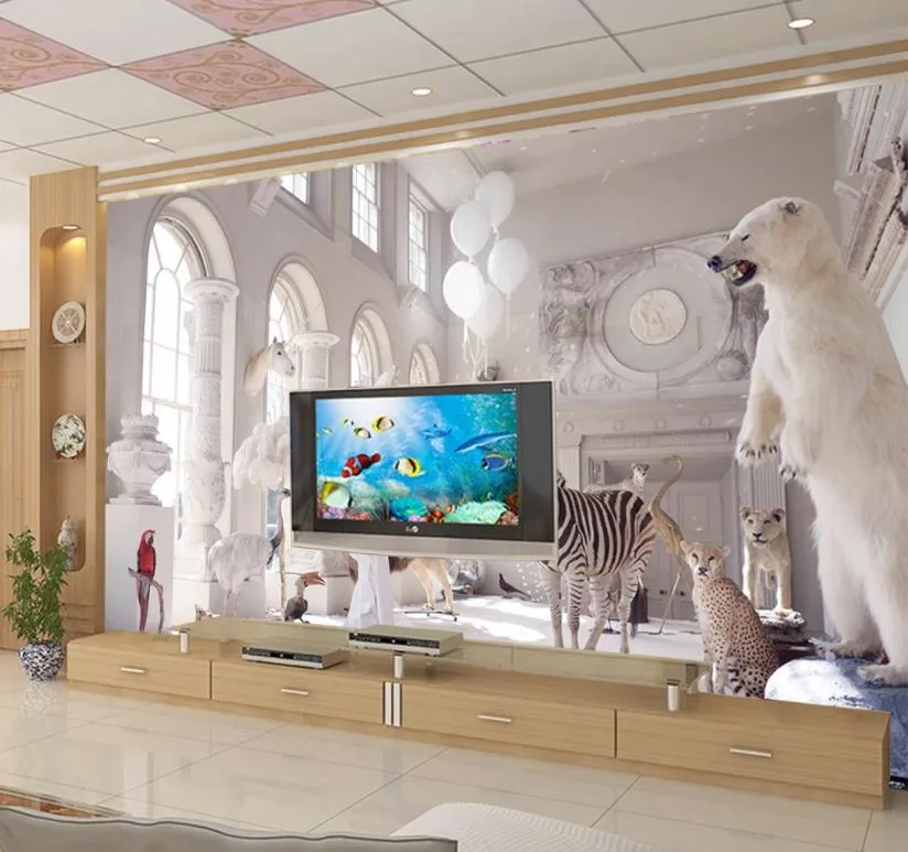  Papel Pintado 3D Abstracto Planta Fondos Para Dormitorio TV  Fondo Mural De Pared : Herramientas y Mejoras del Hogar
