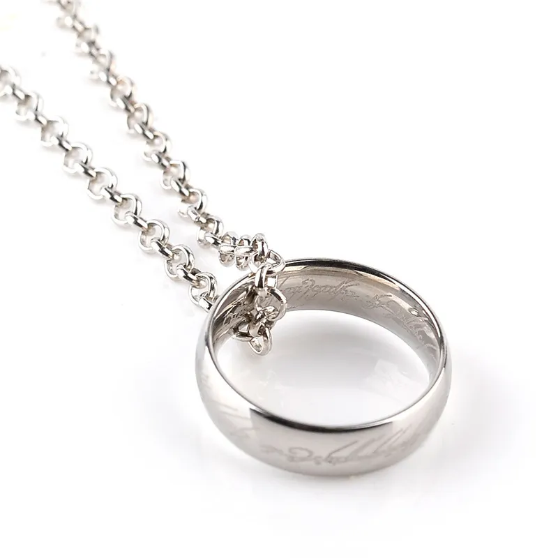 Noble collection Single Ring The Lord Of The Rings Necklace Golden| Bricoinn