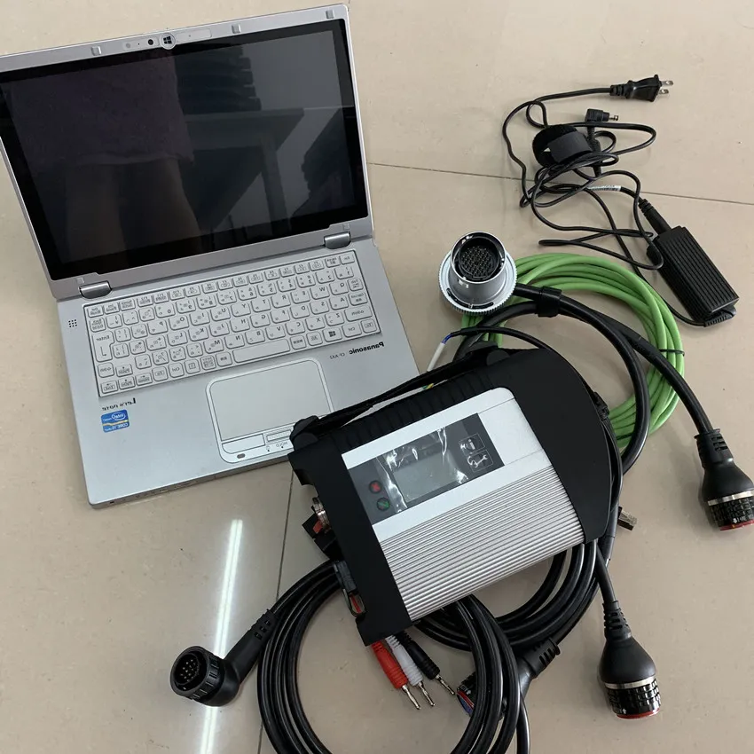 mb star c4 sd connect multiplexer diagnoststic tool doip ssd laptop cf-AX2 i5 8g TOUCH SCREEN 360 degree rotation