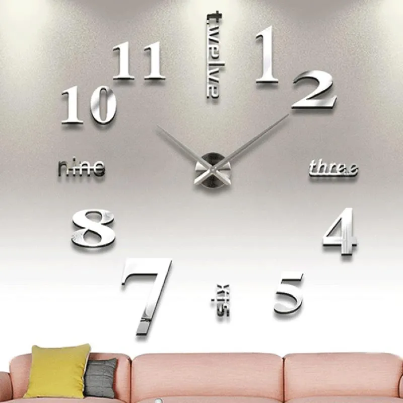 DIY настенные часы современные уникальные номера дизайн декоративный
