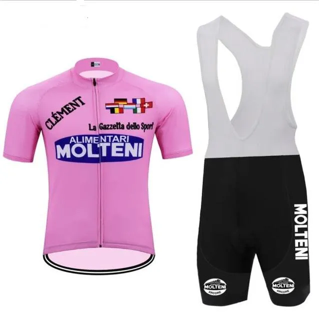 Molteni 핑크 프로 팀 사이클링 저지 긴 소매 Ciclismo Maillot Ctricota Ciclismo Para Hombre Larga Jersey MTB 의류 2020