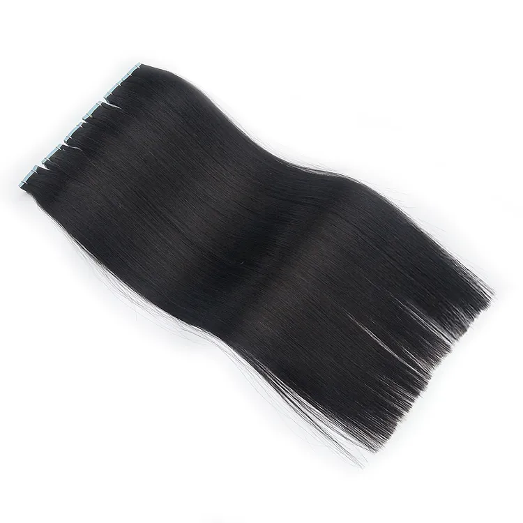 Bande dans l'extension de cheveux 100% Remy cheveux humains peau trame Extension de cheveux naturel noir brun blond 100g / 40 pièce 10 couleurs disponibles pas cher