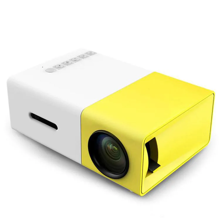 YG300 Portable Projector YG 300 LED 400-600LM 3.5mm Audio 320 x 240 Pixels YG-300 USB Mini Projectors Home Media Player 20pcs