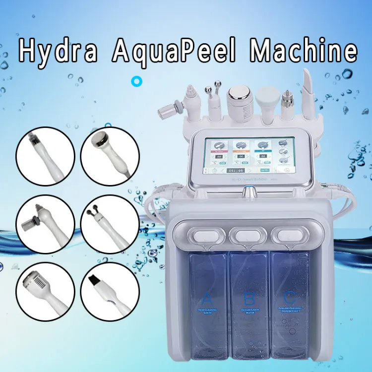 Équipement de beauté multifonctionnel 6In1 H2O2 Hydra Dermabrasion Rf Bio Lift Spa Facial Machine Hydro Microdermabrasion Water Aqua Peel Cold Hammer