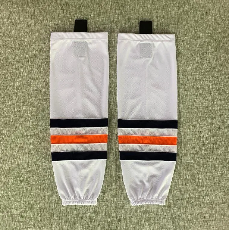 Nouveau 2020 entraînement sur glace 100% Polyester pratique chaussettes équipement de Hockey enfants jeunes hommes Orange bleu blanc