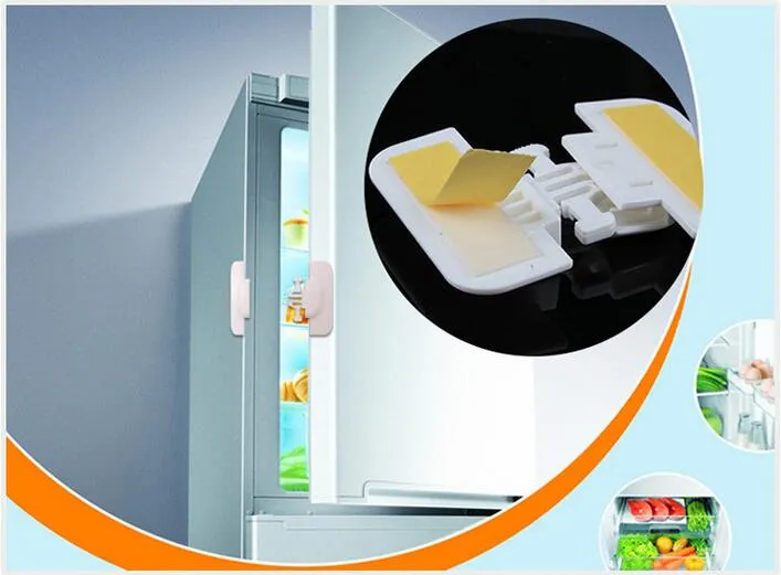 Home Cabinet Kids Child Lock Refrigerator Catch Freezer Lock Baby Safety  Fridge Door Lock