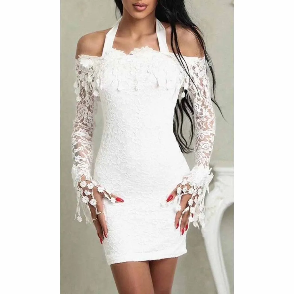 princess polly baby blue dress Contour Off-Shoulder Longsleeve Dress