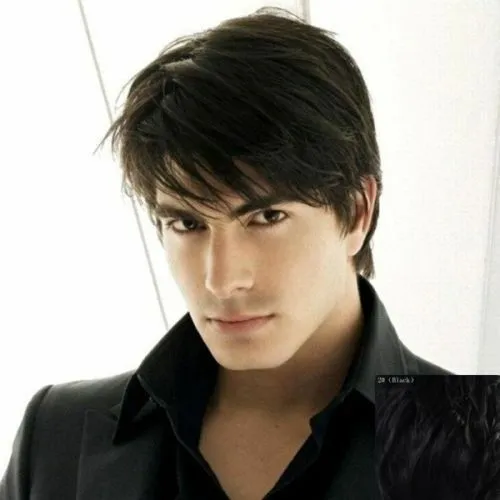 Mens short human hair wigs sale