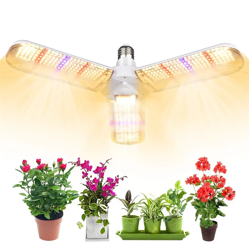 414 LED: s Grow Glödlampa 150W Fällbar dagsljus Full Spectrum Grow Lights För Inomhus Växter Grönsaker Växthus Växt Växtljus