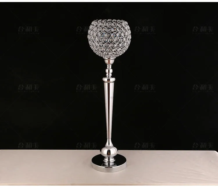 Candelabro de cristal de un brazo de lujo exquisito para centros de mesa de boda best0934