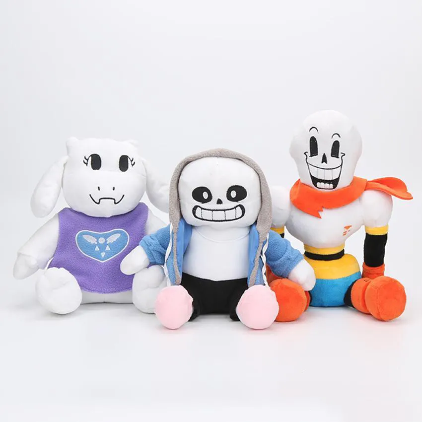 Undertale Sans brinquedo de pelúcia para crianças, boneca Anime