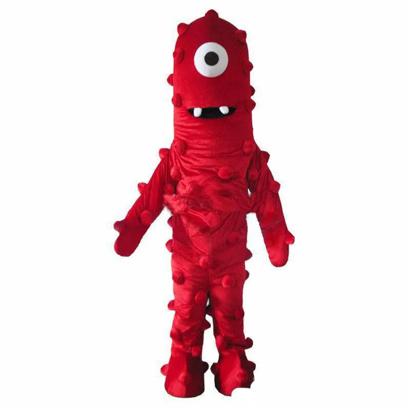 2018 Desconto venda de fábrica Melhor Muno Mascot Costume De Yo Gabba Gabba Vestido Adulto Tamanho Frete Grátis