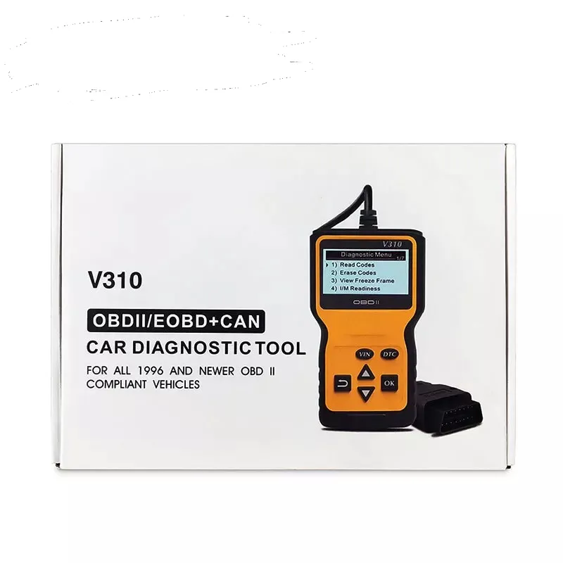 V310 OBD2 Scanner Lettore di codici di errore motore universale per auto Strumenti diagnostici per auto Strumento di scansione per tutti i protocolli OBD II