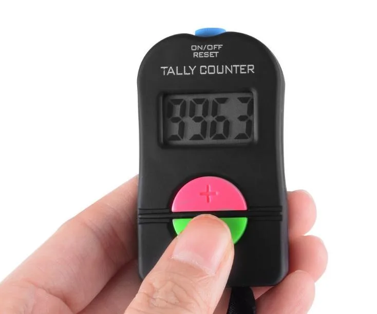 Hand gehouden elektronische digitale Tally Counter Clicer Security Sports Gym School Voeg toe / aftrekken Model SN2276