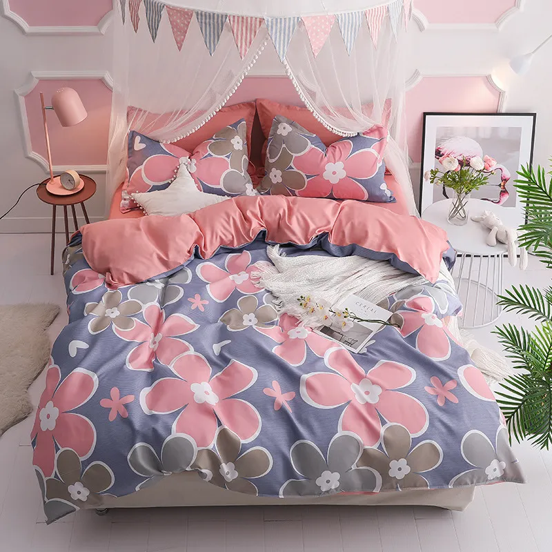 king size luxury bedding sets 4pcs Character Pattern Bedding Set Bed Linings Duvet Cover Bed Sheet Pillowcases Cover Set