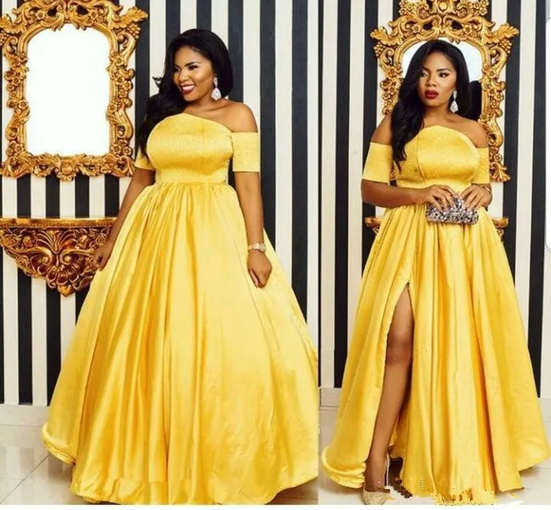 yellow plus size dress