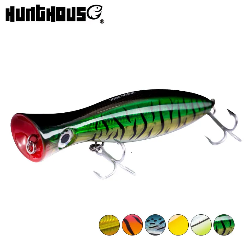 Hunthouse Zee Vissen Lokken GT Popper Tonijn Lokken Zoutwater Zee Vissen Hard Aas Topwater 200/160 / 120mm 150/83 / 43G Mustad Hooks T191017