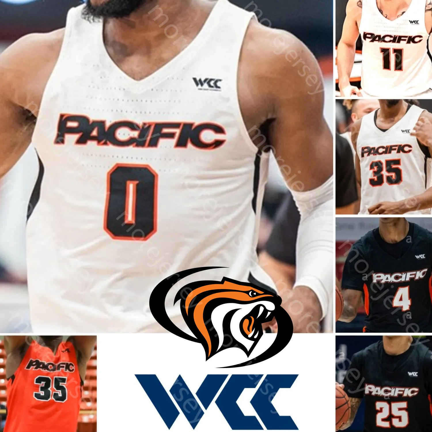 Custom Pacific Tigers Basketball Jersey NCAA College Michael