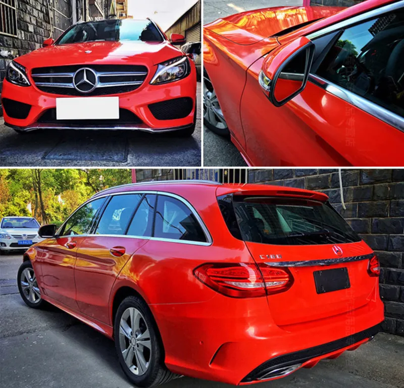 Super Gloss Red Vinyl Film Glossy carro Wraps Foil Com Ar Livre Bubbles Red Gloss Car Enrole Sticker Decal 1.52x20 metros / Roll