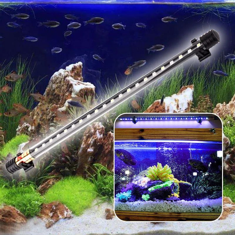 Led Acquario Luce Sommergibile Fish Tank 2835 Led Bar Luce di Striscia  Lampada 18 cm/30 cm/40 cm Decorazione Acquario Illuminazione 220 v Spina Eu