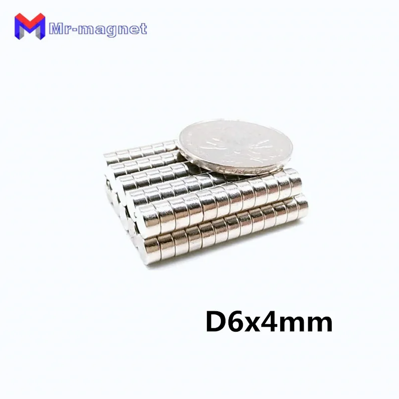 imanes 50pcs neodymium disc magnets 6x4 mm n50 super strong powerful rare earth 6mm x 4mm small round magnet 64 6mmx4mm